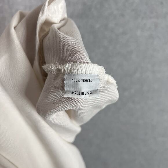 Bryn Walker Off White Naida Tencel Tunic 3/4 Sleeve Size XL Lagenlook - Picture 8 of 8